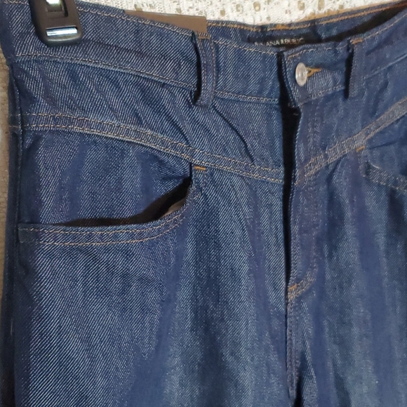 High-Rise Dark Wash Wide-Leg Yoke Jean - Picture 3 of 15